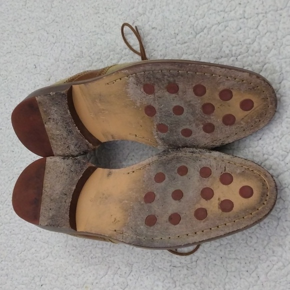 Martin Dingman Tan/Brown Suede Saddle Shoes 10 M - Picture 9 of 14